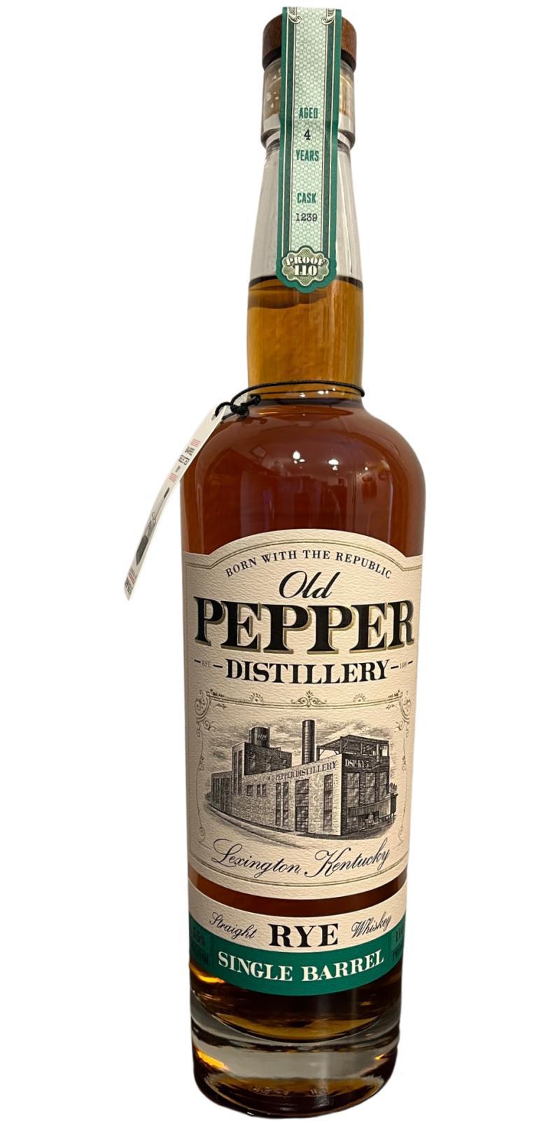 Old Pepper 2018  Rye Single Barrel