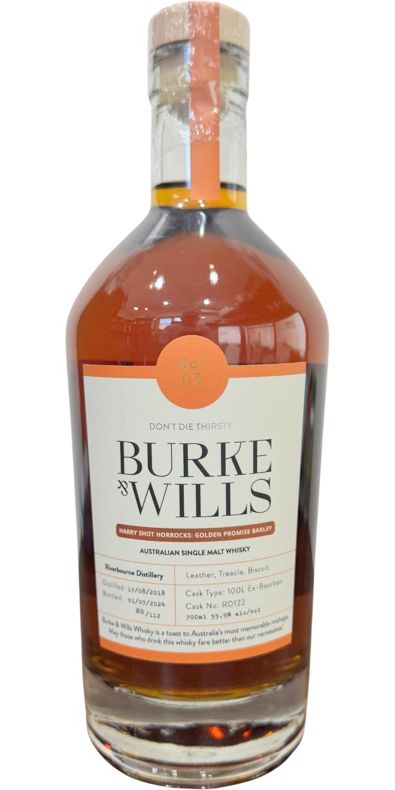 Burke & Wills 2018  No 3 - Harry Shot Horrocks: Golden Promise Barley