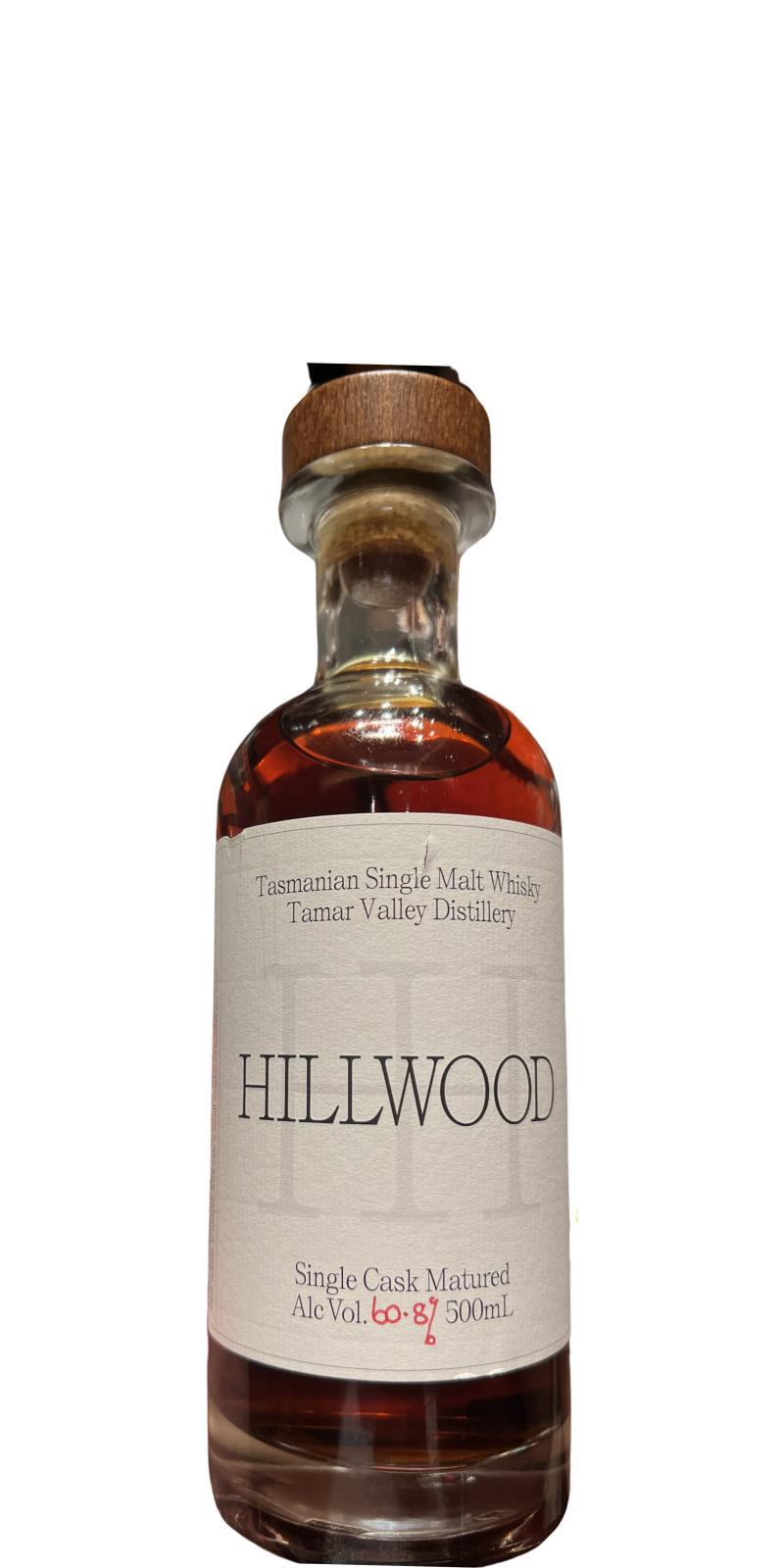 Hillwood Single Cask Matured  Tasmanian Single Malt Whisky