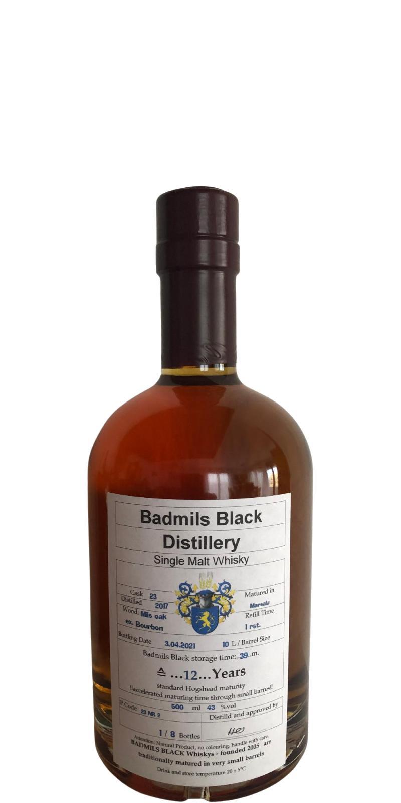 Badmils Black 2017  Matured in Marsala