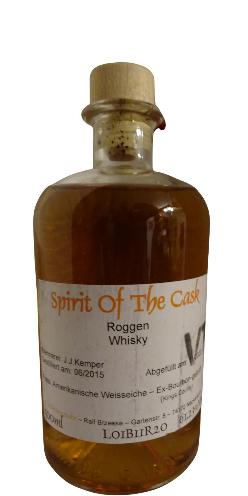 Kemper's Roggen Whisky 2015 WStu   Spirit of the Cask