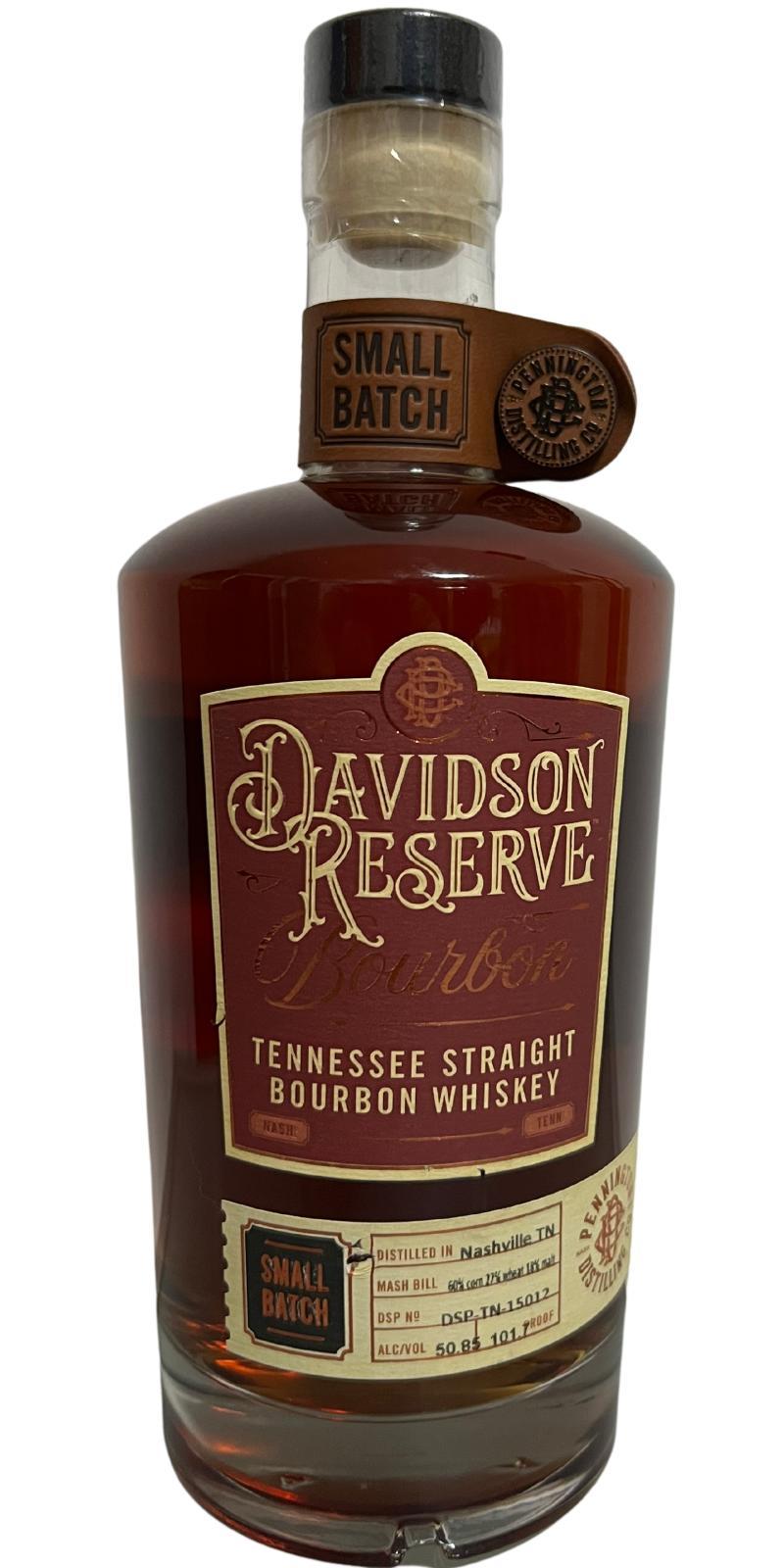 Davidson Reserve Tennessee Straight Bourbon