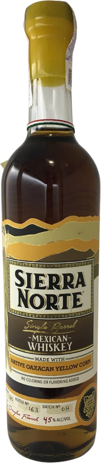 Sierra Norte Single Barrel Mexican Whiskey  Batch No. 8