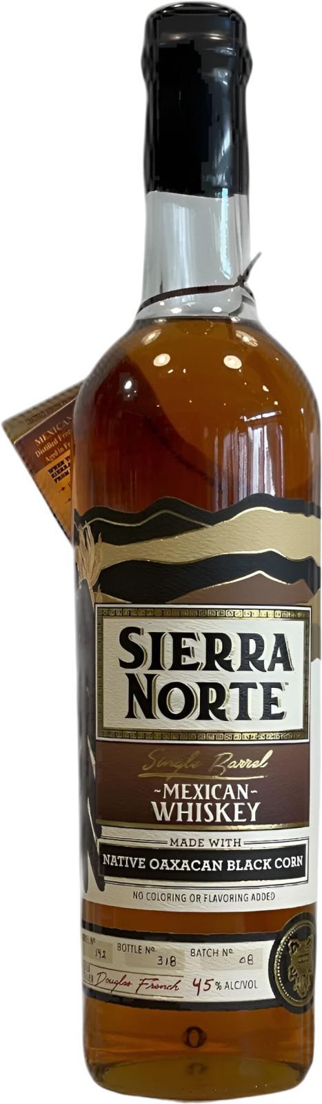 Sierra Norte Single Barrel Mexican Whiskey  Batch No. 09