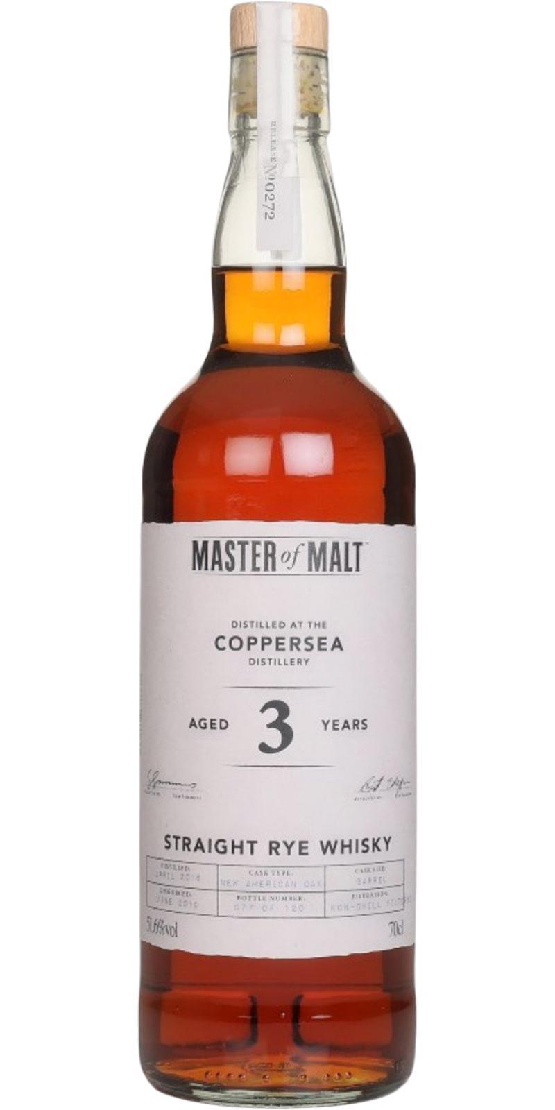 Coppersea 2016 MoM  Master of Malt Collection