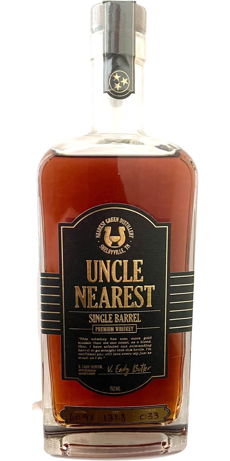 Uncle Nearest Single Barrel Premium Whiskey