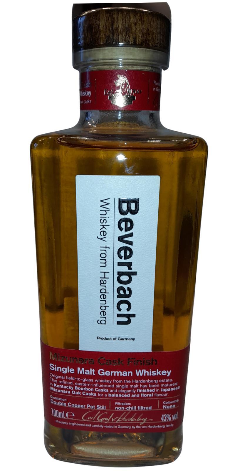 Beverbach Single Malt German Whiskey  Mizunara Cask
