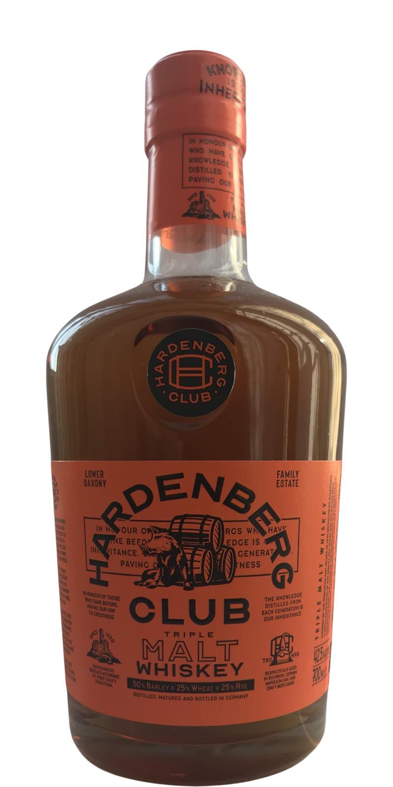 Hardenberg Club Triple Malt Whiskey