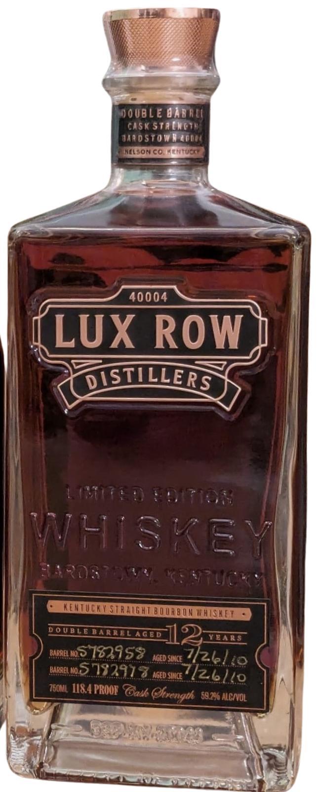 Lux Row Distillers 2010  Double Barrel Aged