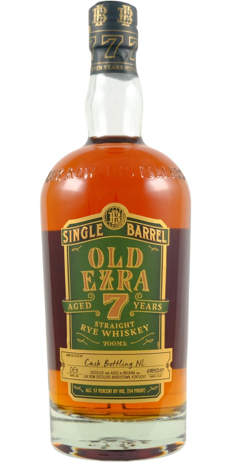 Old Ezra 2017  Single Barrel Straight Rye Whiskey