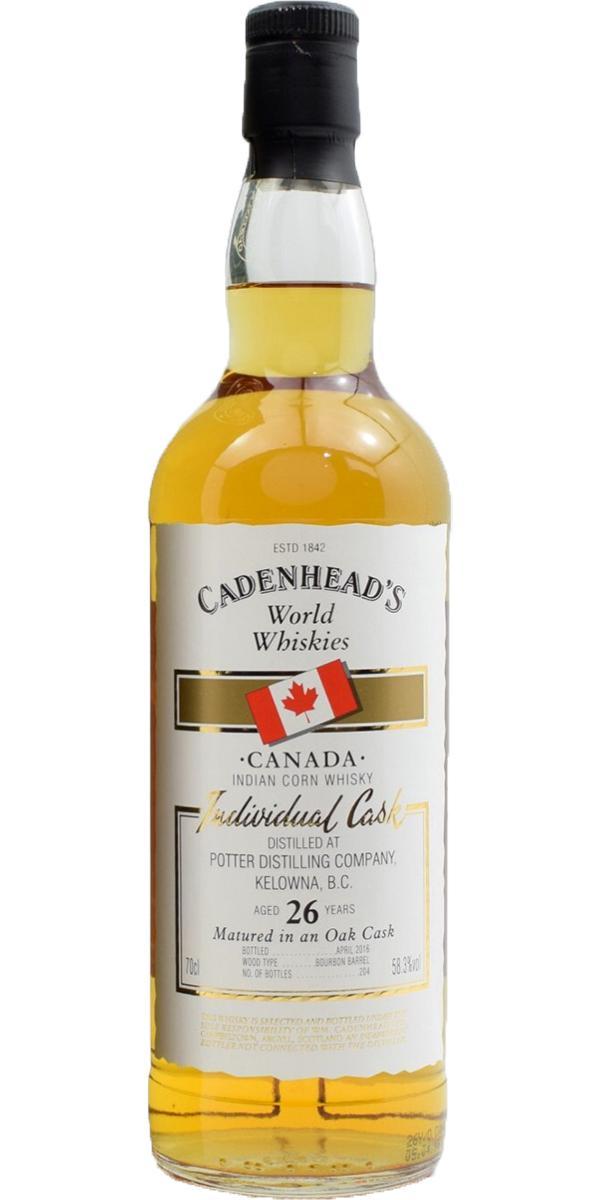 Potter 26-year-old CA  World Whiskies - Individual Cask