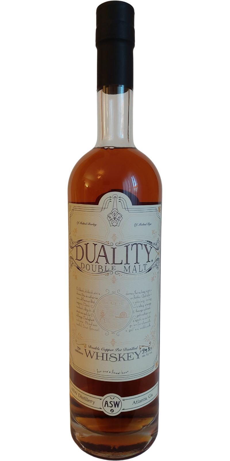 ASW Duality - Double Malt  Cask Strength
