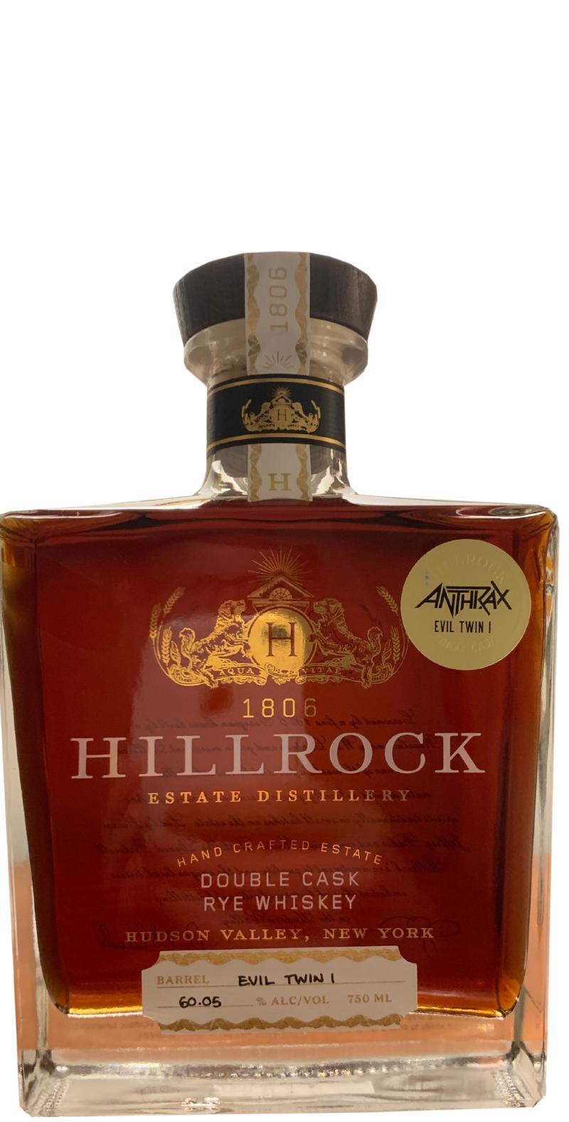Hillrock Double Cask Rye Whiskey  Single Barrel - Evil Twin #1