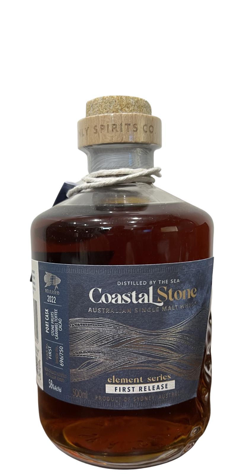 Manly Spirits Coastal Stone  Elements First Release Port Cask