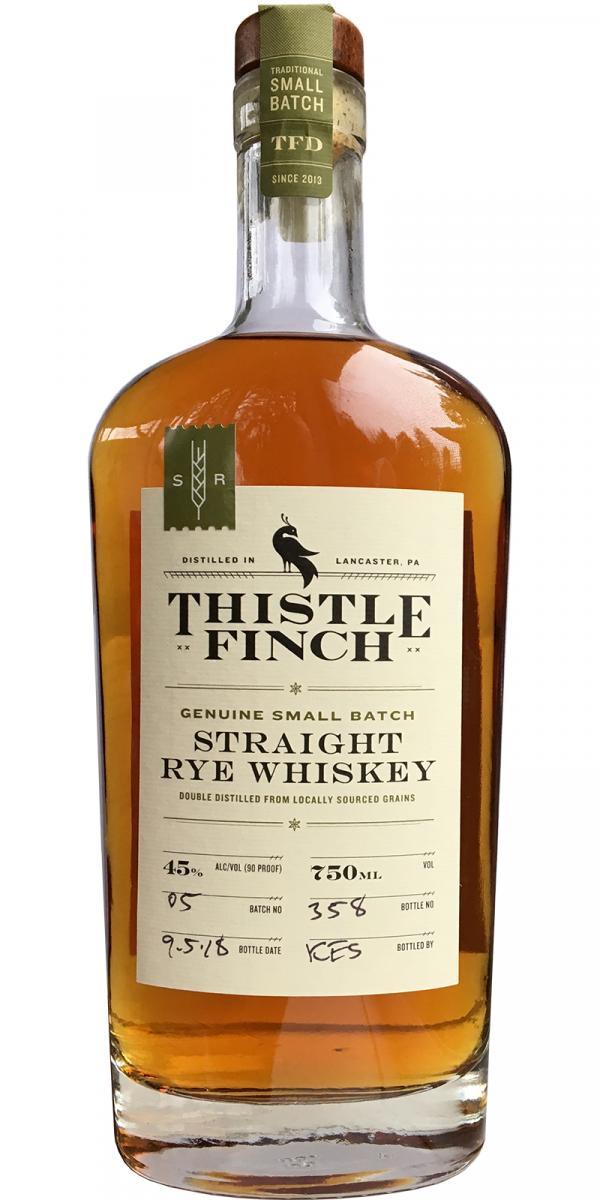 Thistle Finch Straight Rye Whiskey  Genuine Small Batch