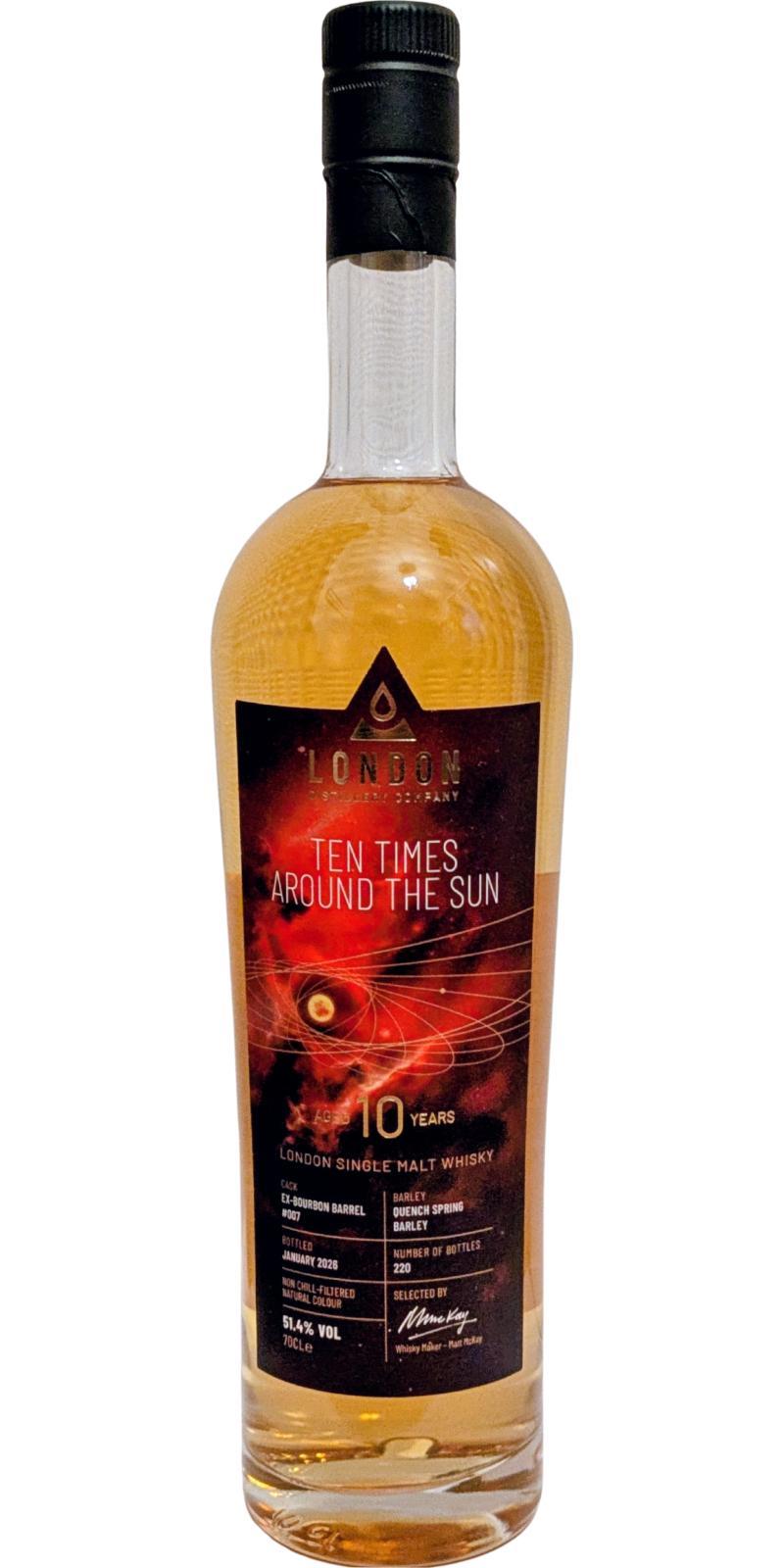 The London Distillery Company 2015  Single Cask Release - Ten Times Around the Sun