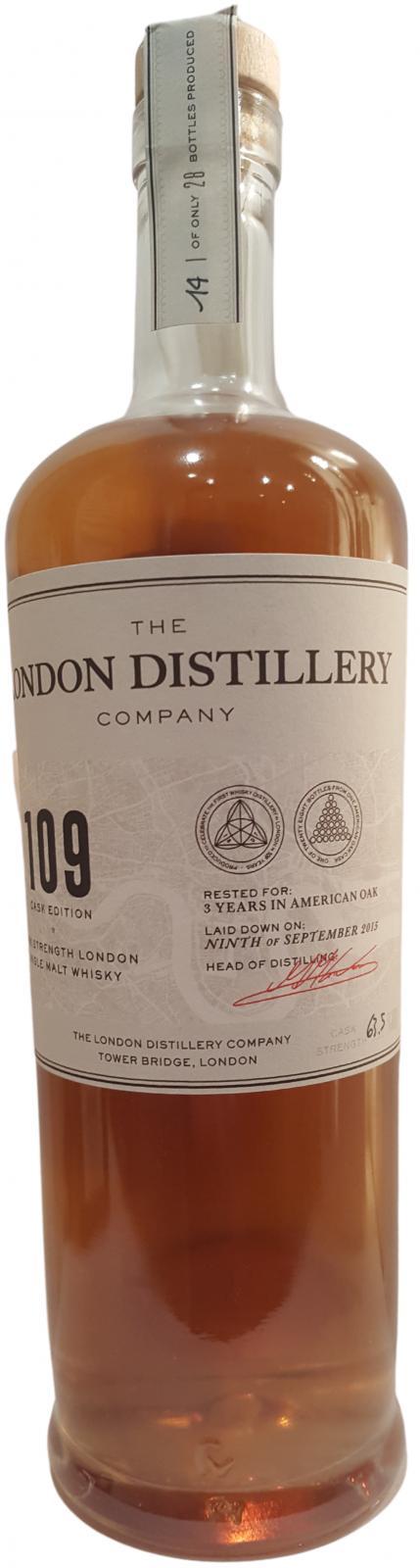 The London Distillery Company 2015  109 Cask Edition