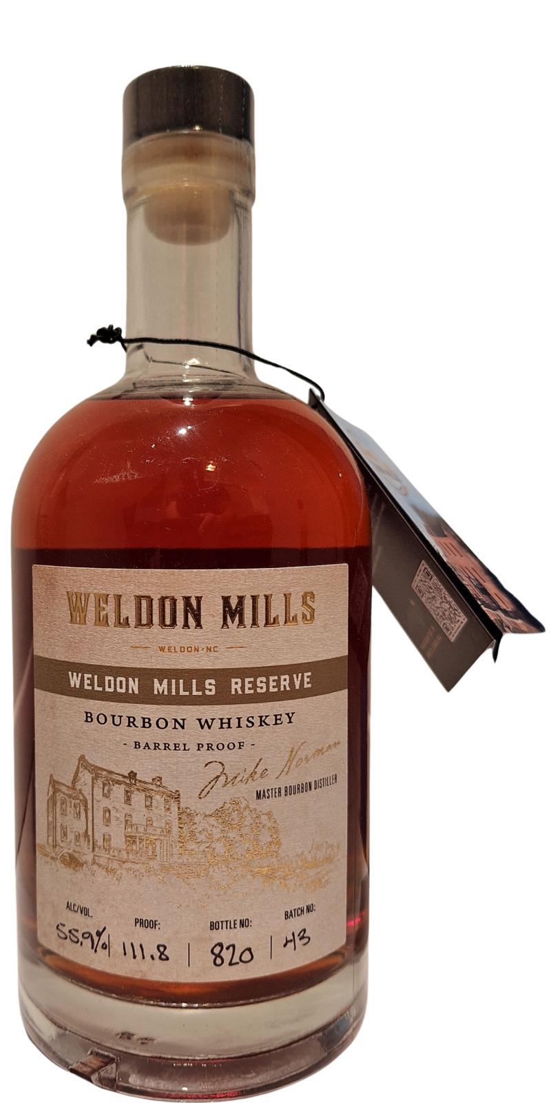 Weldon Mills Reserve  Barrel Proof