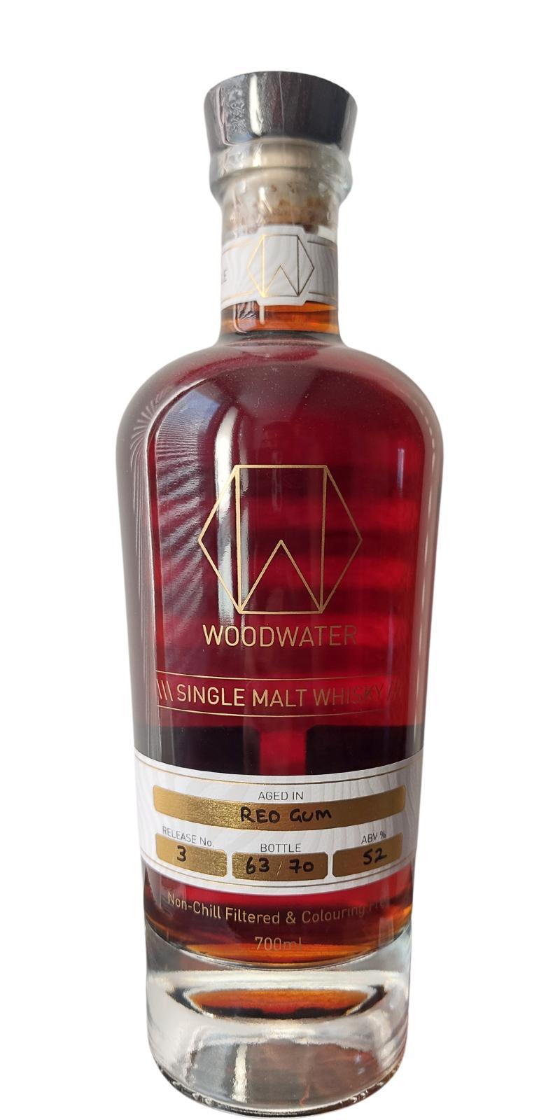 Woodwater Single Malt Whisky  Third Release - Red Gum