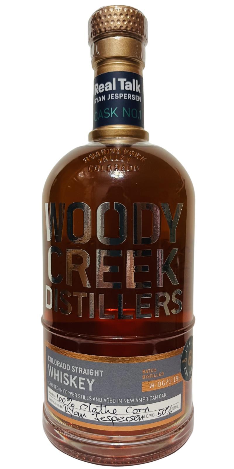 Woody Creek Colorado Straight Whiskey  100% Olathe Corn