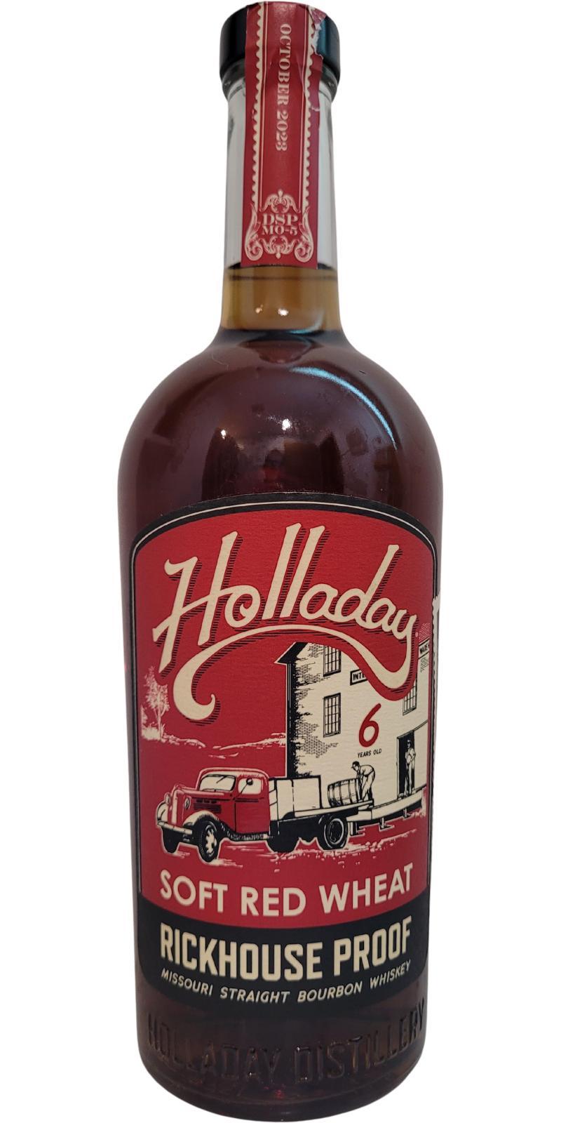 Ben Holladay Missouri Straight Bourbon Whiskey Soft Red Wheat Rickhouse Proof