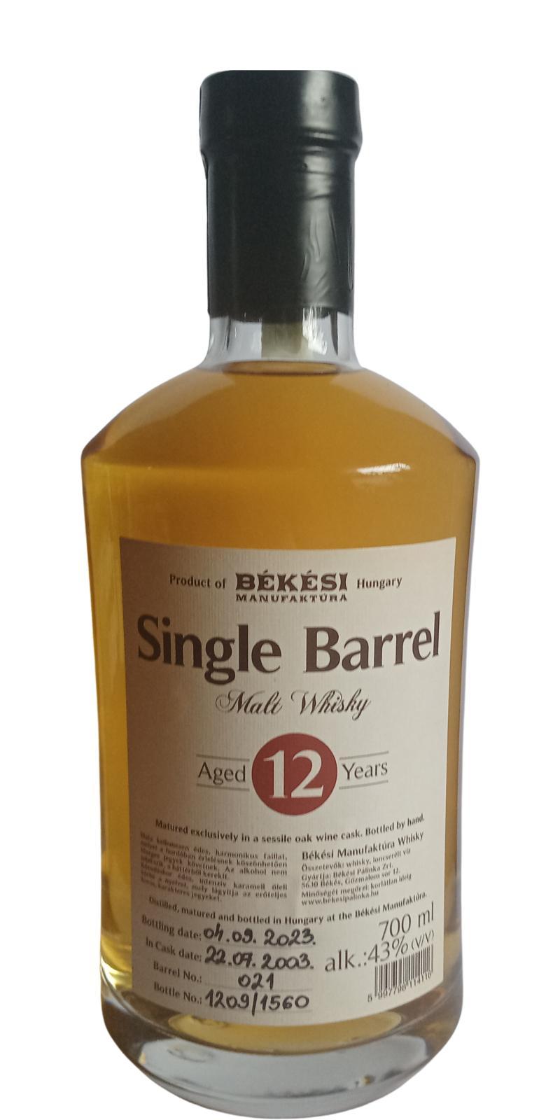 Békési Manufaktúra 2003  Single Cask