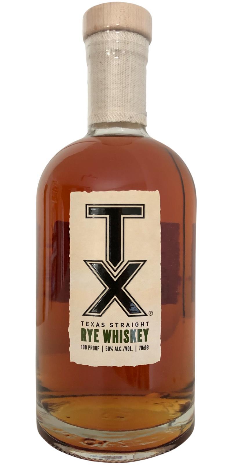 TX Texas Straight Rye Whiskey