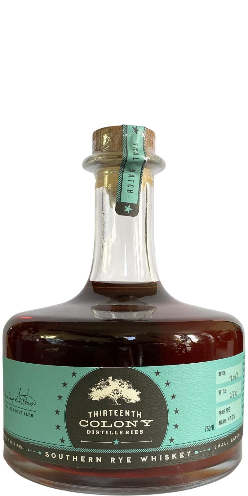 Thirteenth Colony Southern Rye Whiskey
