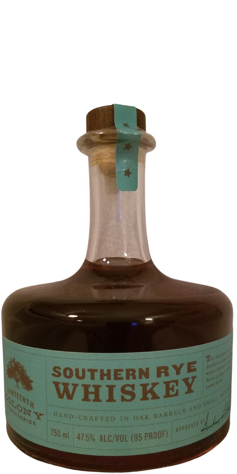 Thirteenth Colony Southern Rye Whiskey