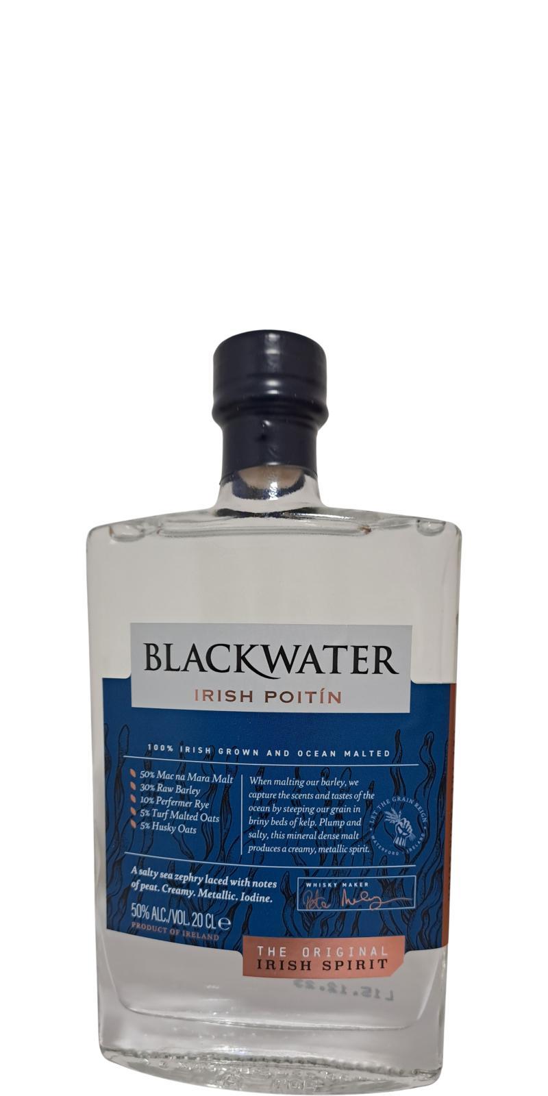 Blackwater Irish Poitín 100% Irish Grown and Ocean Malted