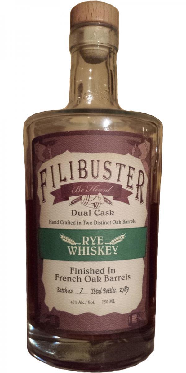 Filibuster Dual Cask  Rye Whiskey