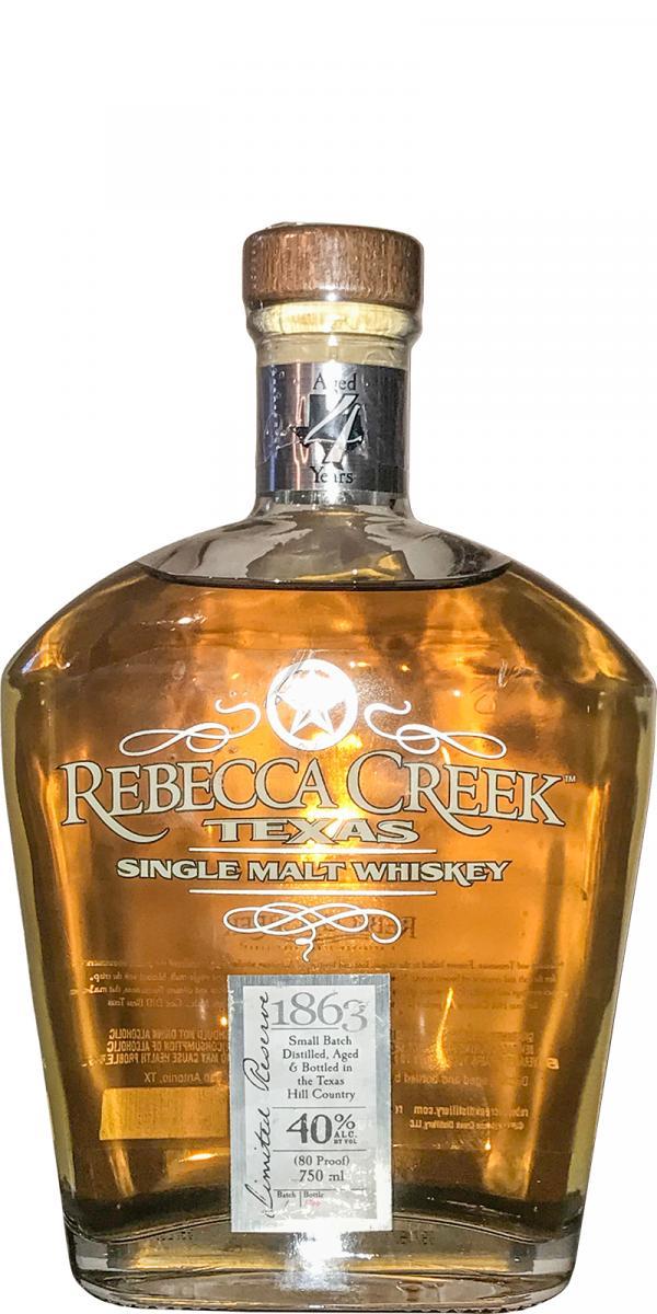 Rebecca Creek Texas Single Malt Whiskey  Limited Reserve