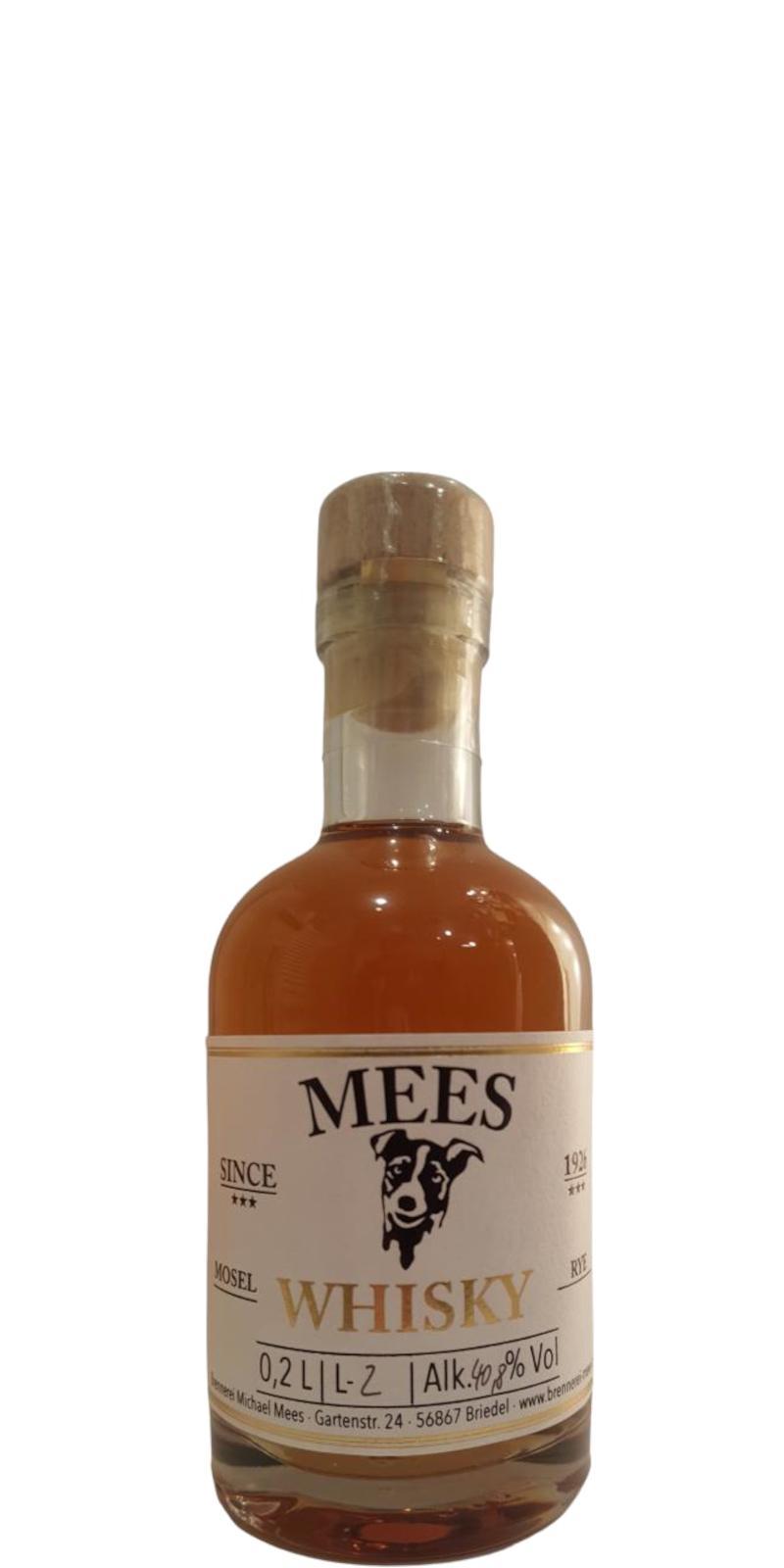 Mees 2018  Mosel Rye Whisky