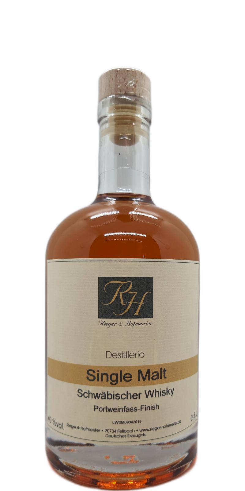 Rieger und Hofmeister Schwäbischer Whisky  Single Malt