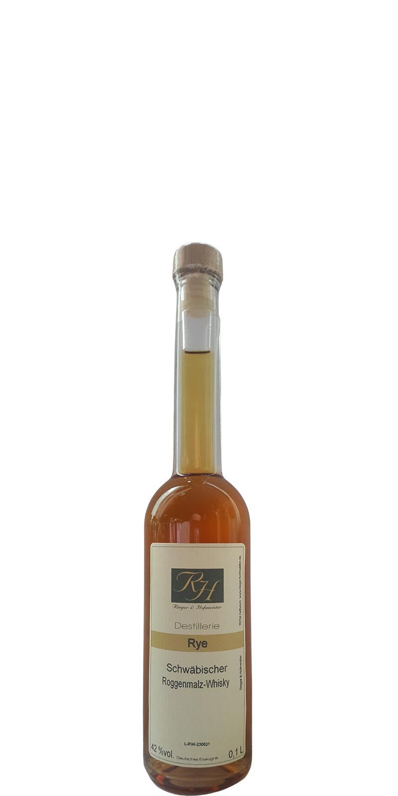 Rieger und Hofmeister Schwäbischer Roggenmalz-Whisky  Rye