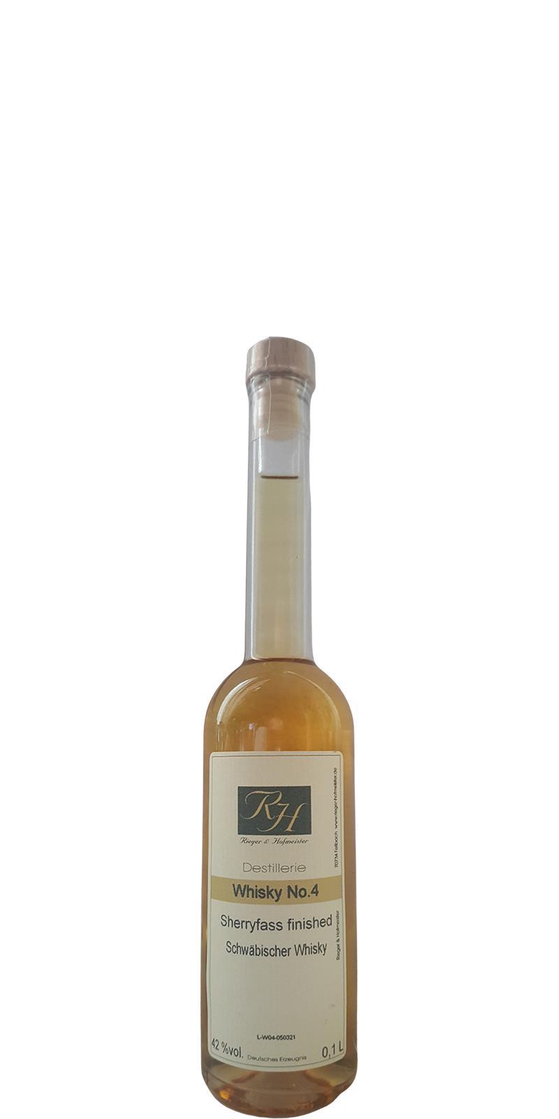 Rieger und Hofmeister Schwäbischer Whisky  Whisky No.4
