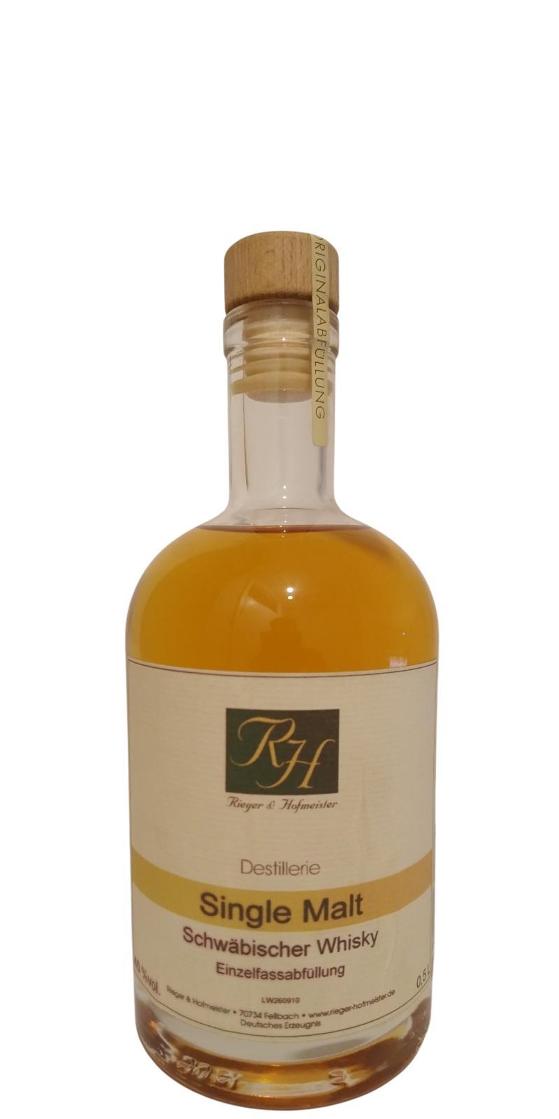 Rieger und Hofmeister Schwäbischer Whisky  Single Malt
