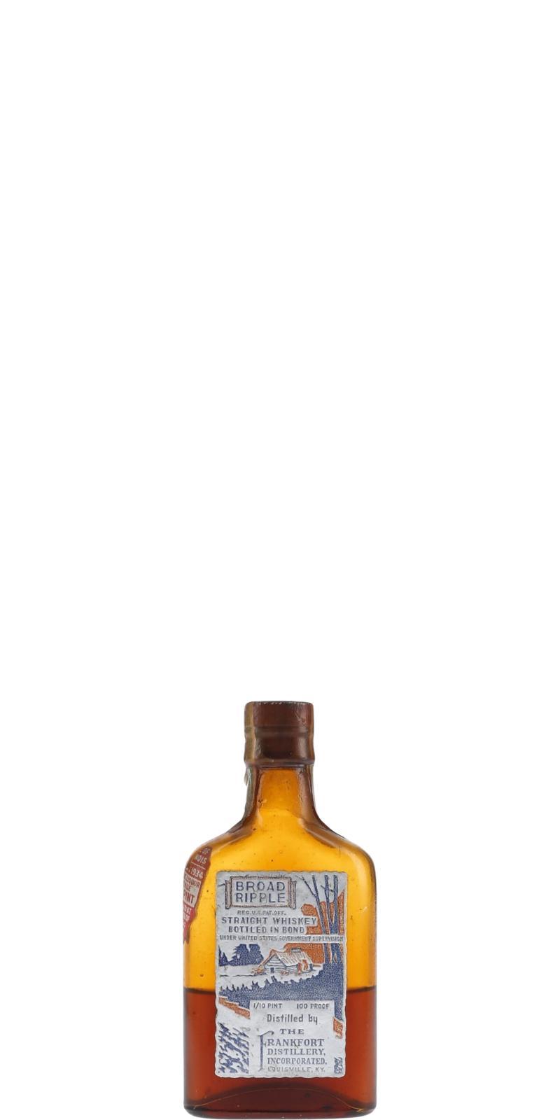 Broad Ripple 1930 - 100 Proof  Straight Whiskey - Bottled in Bond