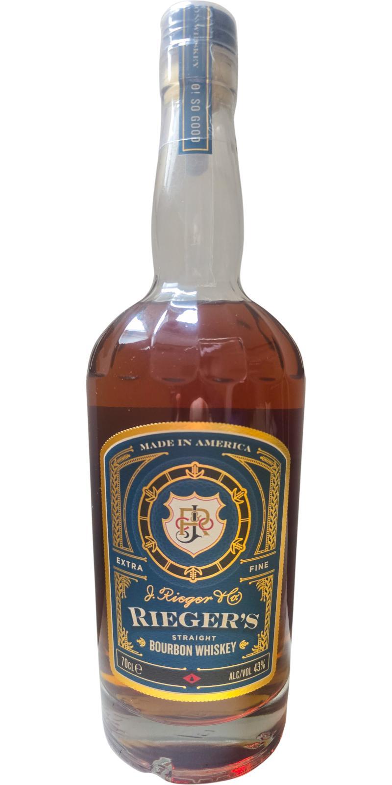 Rieger's Straight Bourbon Whiskey  Extra Fine