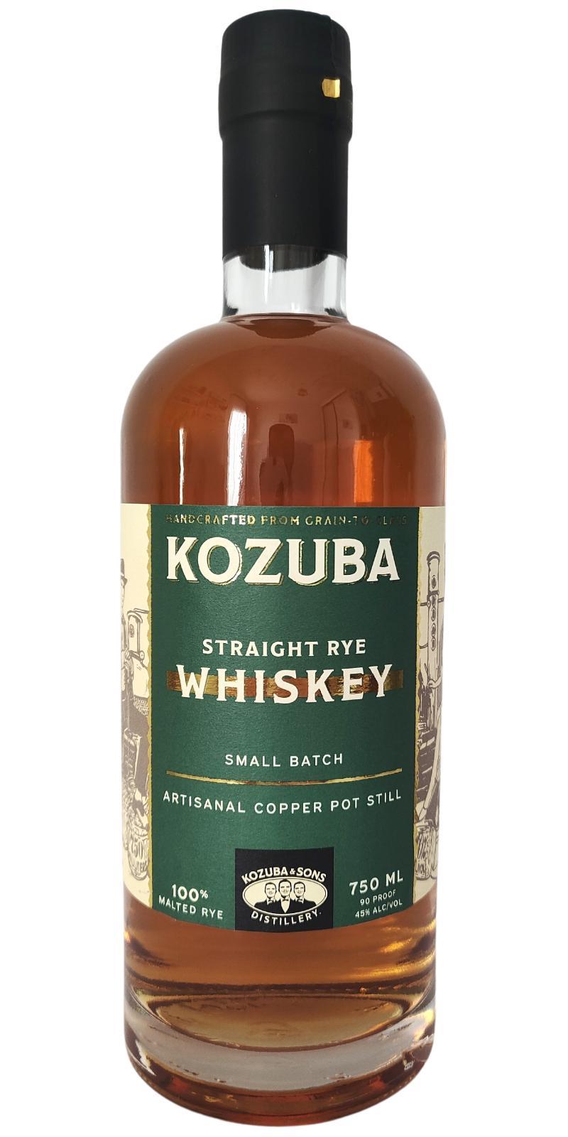 Kozuba Straight Rye Whiskey
