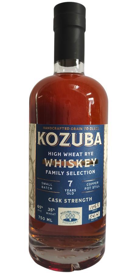 Kozuba High Wheat Rye Whiskey   Family Selection