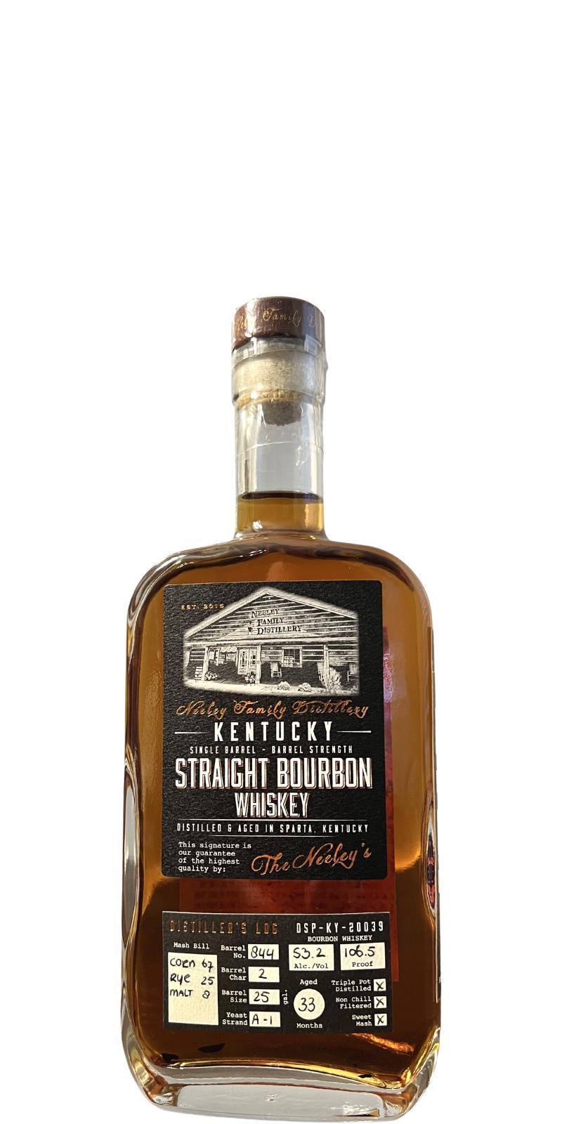 Neeley Family 2020  Straight Bourbon Whiskey