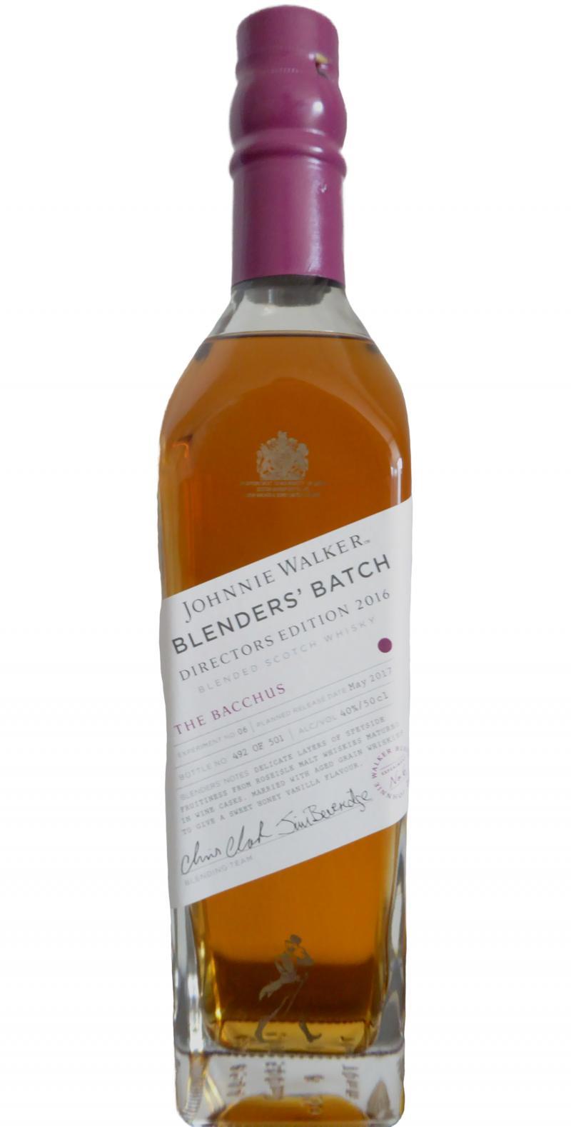 Johnnie Walker Blenders' Batch Directors Edition 2016: Bacchus