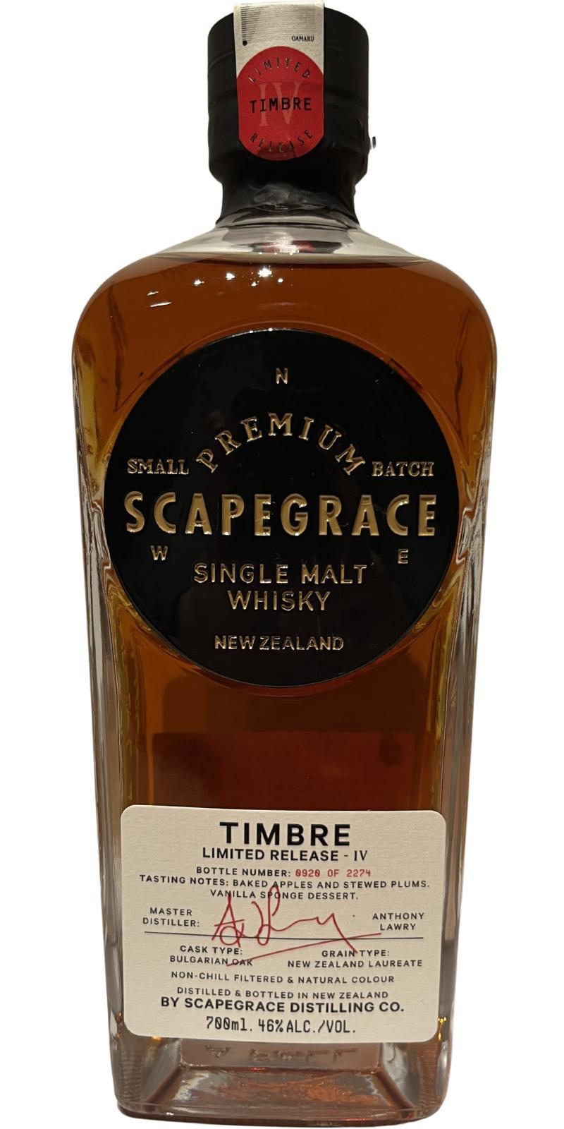 Scapegrace Timbre  Limited Release IV
