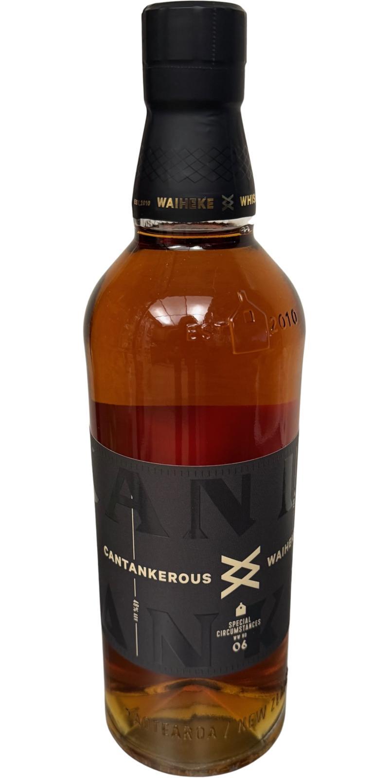Waiheke Whisky 2015  Cantankerous - Special Circumstances
