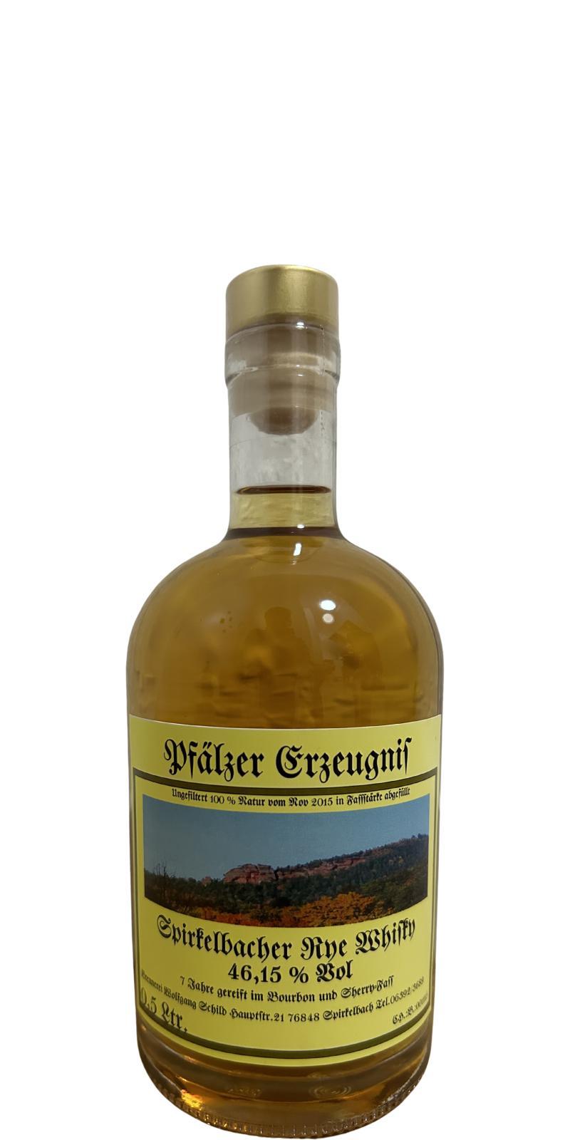 Spirkelbacher Whisky 2015  Rye Whisky