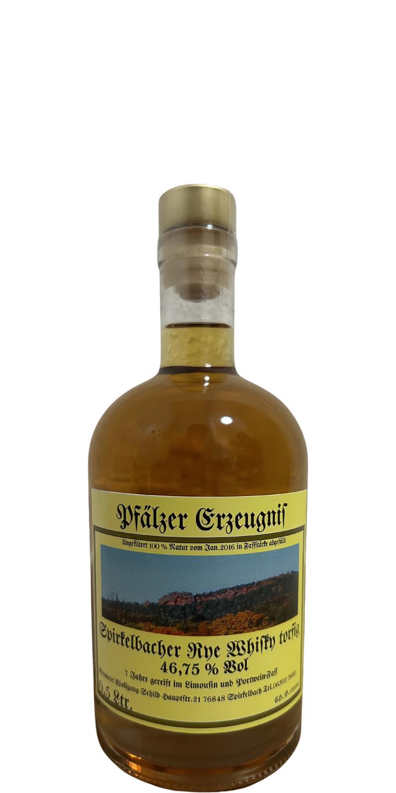 Spirkelbacher Whisky 2016  Rye Whisky torfig