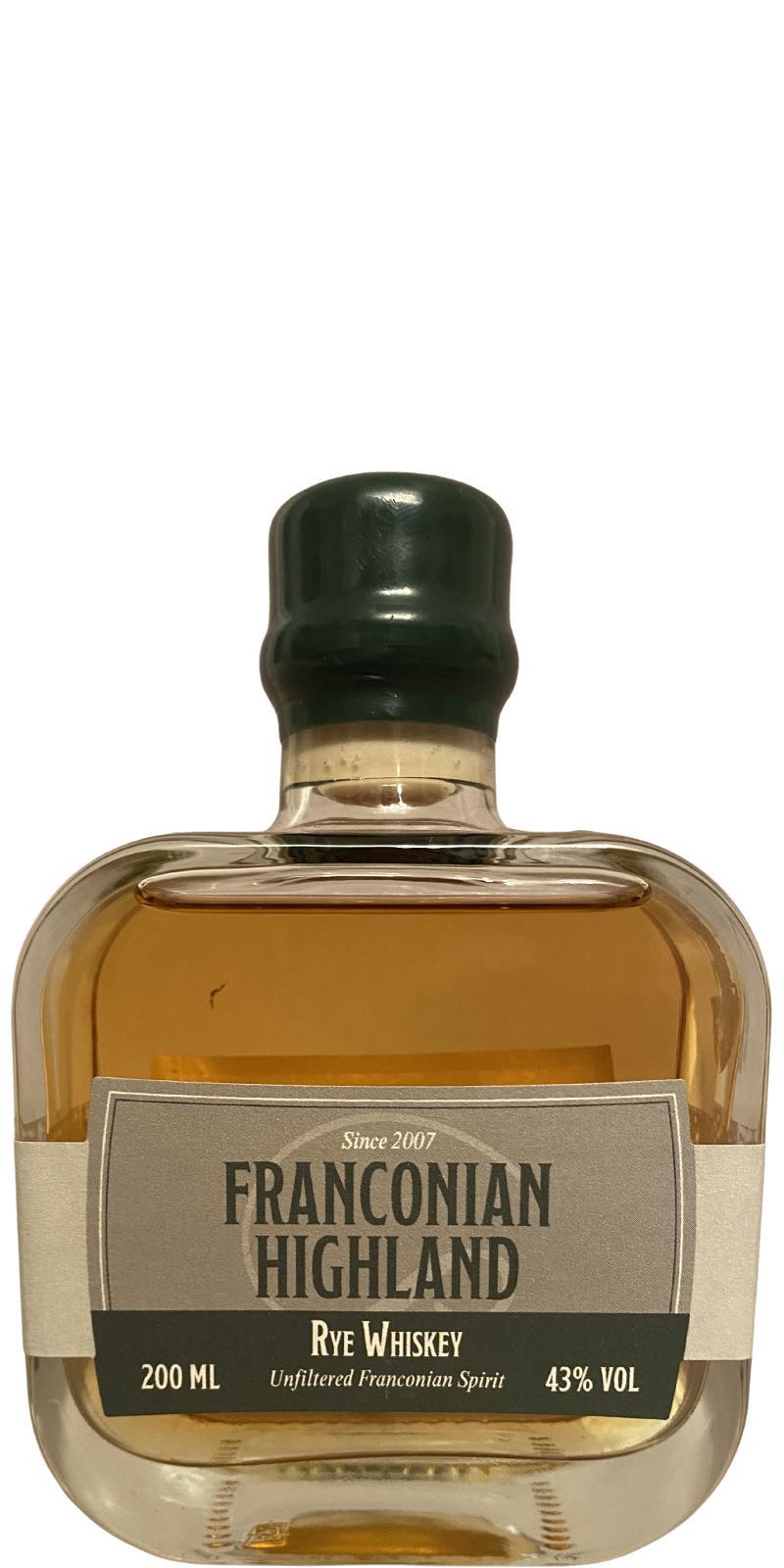 Franconian Highland 2017  Rye Whiskey