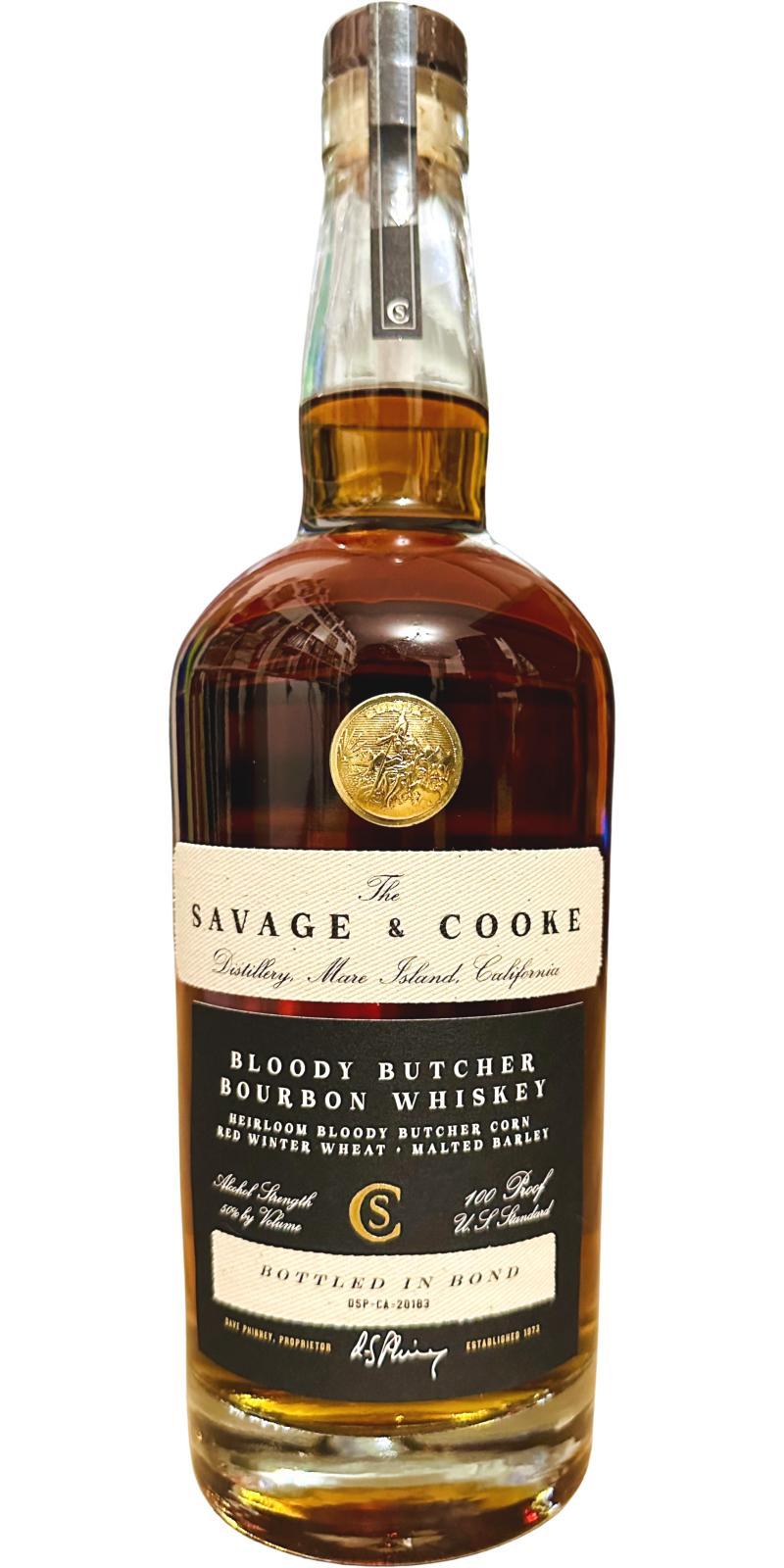 Savage & Cooke Bloody Butcher Bourbon Whiskey  Bottled in Bond