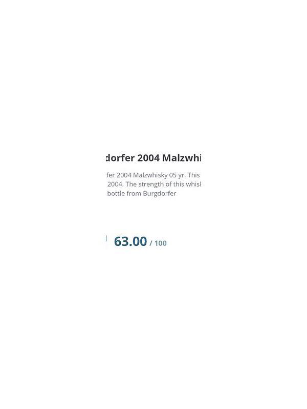 Burgdorfer 2004 Malzwhisky
